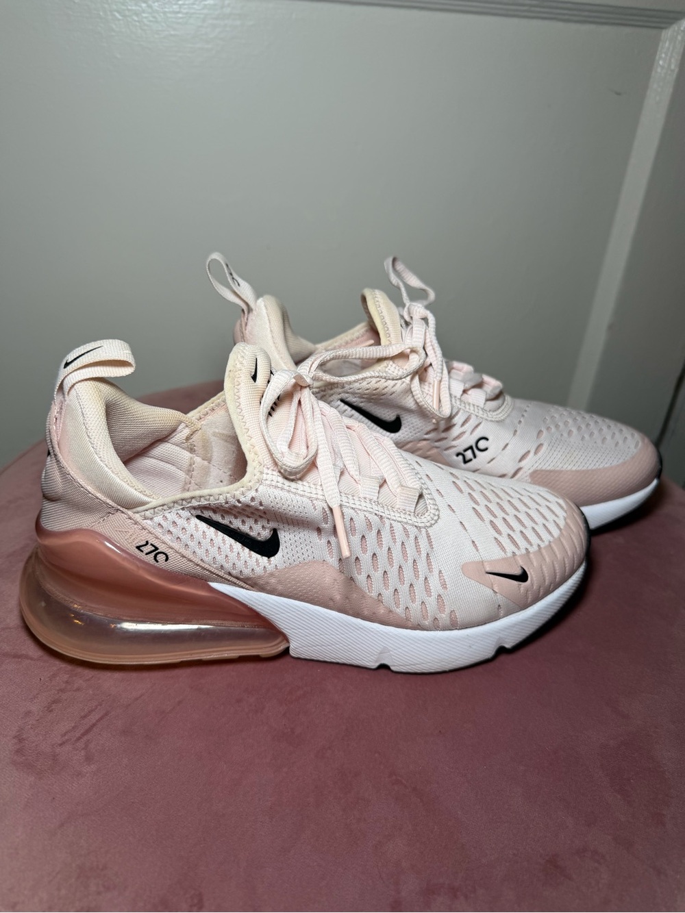Nike Women's Air Max 270 Sneakers - Blush Pink/White